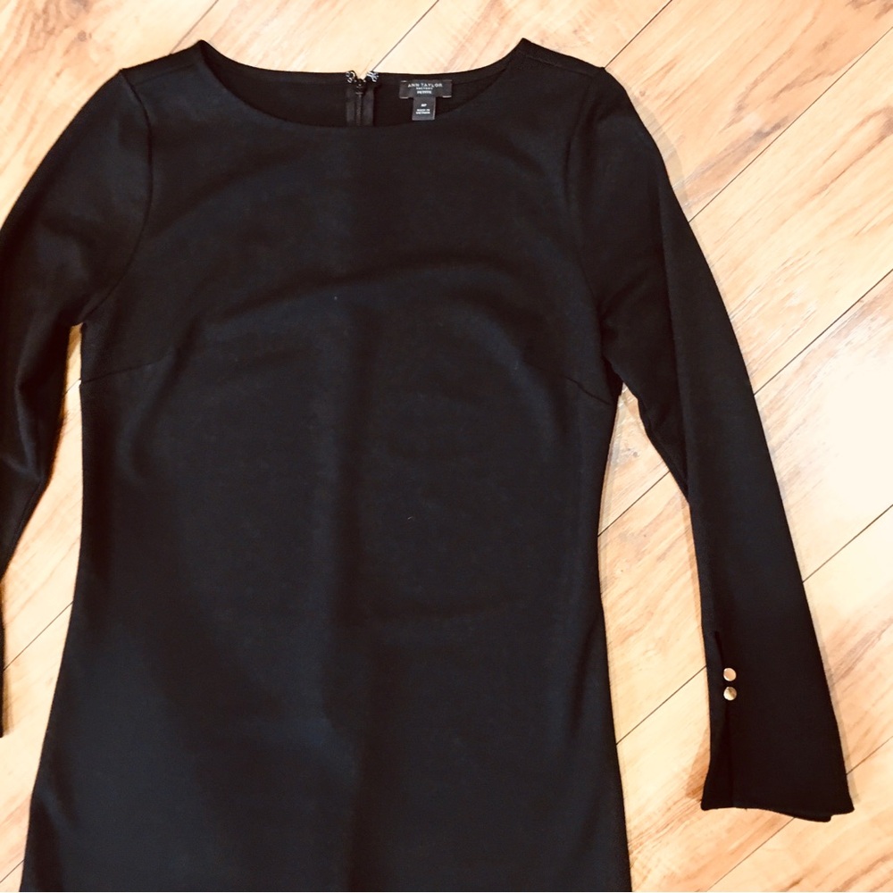 Ann Taylor luxury workwear dress soft stretch knit cotton long sleeve medium